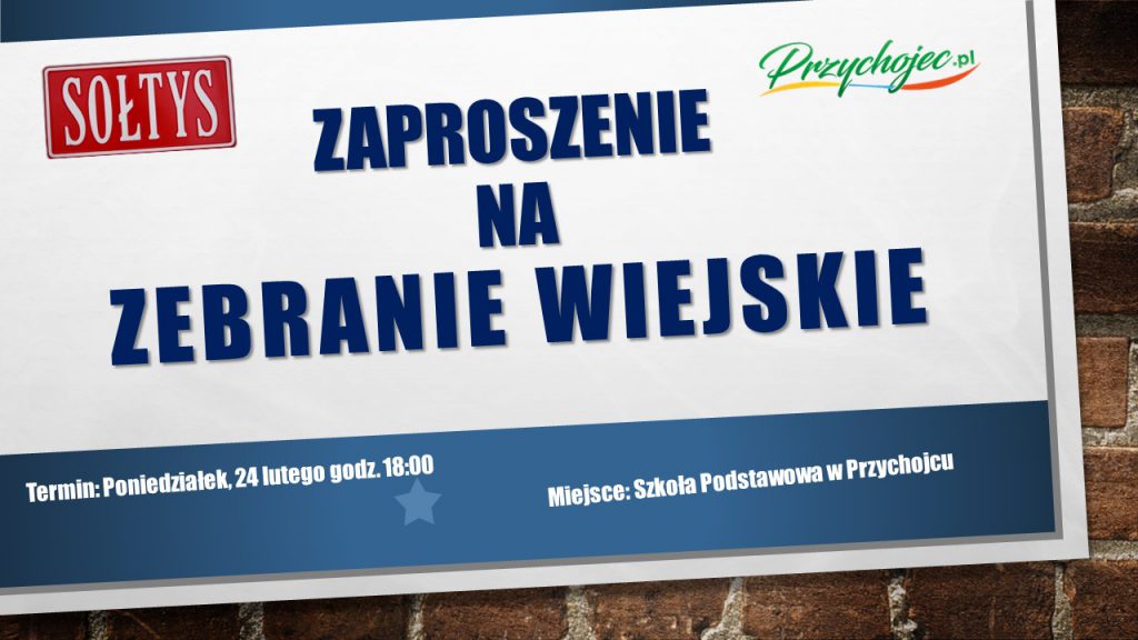 Zaproszenie Na Zebranie Wiejskie